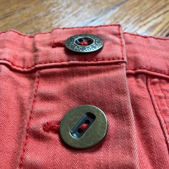 Anthropologie Pilcro Denim Chroma Tangerine Skirt - Picture 6 of 6